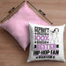Hip-Hop-Fan Geschenk Lustiger Spruch für Hip-Hop-Fan Geschenkidee Bester Hip-Hop-Fan Der WeltKissen mit Füllung 40x40 (Grau) Rosa Trendation
