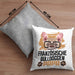 Französische Bulldogge Papa Besitzer Kissen mit Füllung 40x40 Geschenk Lustiger Spruch Geschenkidee Französische Bulldogge Liebhaber (Grau) Grau Trendation