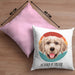 Golden Retriever Besitzer Kissen mit Füllung 40x40 Geschenk Lustiger Spruch Geschenkidee Golden Retriever Mama Papa (Grau) Rosa Trendation