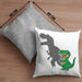 T-Rex Kissen mit Füllung 40x40 Geschenk Schatten Dinosaurier-Liebhaber Geschenkidee Jungs Geburtstag (Grau) Grau Trendation