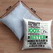 Hundebedarfsverkäufer Geschenk Lustiger Spruch für Hundebedarfsverkäufer Geschenkidee Bester Hundebedarfsverkäufer Der WeltKissen mit Füllung 40x40 (Grau) Blau Trendation
