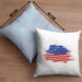 USA Kissen mit Füllung 40x40 Geschenk Amerika Geschenkidee Auslandjahr Vereinigte Staaten Von Amerika (Grau) Blau Trendation