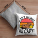 Lustige Kissen mit Füllung 40x40 "Don't Worry Be Cappy" lustiges Geschenk für Capybara-Liebhaber (Grau) Grau Trendation