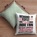 Indie-Fan Geschenk Kissen mit Füllung 40x40 Lustige Geschenkidee für Indie-Fan Geburtstag Niemand Ist Perfekt Aber Als Indie-Fan Ist Man Nah Dran (Grau) Grün Trendation