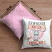 Kaninchen Kissen mit Füllung 40x40 Geschenk Frauen Ich Bin Bloß Ein Mädchen Das Kaninchen Liebt Hasen Kaninchen-Liebhaberin Geschenk Spruch Geburtstag (Grau) Rosa Trendation