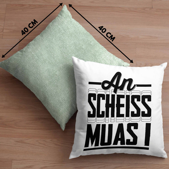 Bayern Kissen mit Füllung 40x40 Geschenk Witz Bayer Boarisch Witz Spruch Kaffee-Kissen mit Füllung 40x40 Geschenkidee (Grau) Grün Trendation