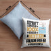Ruderer Geschenk Lustiger Spruch für Ruderer Geschenkidee Bester Ruderer Der WeltKissen mit Füllung 40x40 (Grau) Blau Trendation
