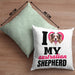 Australian Shepherd Besitzerin Kissen mit Füllung 40x40 Geschenk Lustiger Spruch Geschenkidee I Love My Australian Shepherd (Grau) Grün Trendation