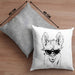 Llama Alpaka Kissen mit Füllung 40x40 Geschenk Lama Geschenkidee für Lama-Fans (Grau) Grau Trendation