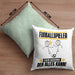 Fußballspieler Kissen mit Füllung 40x40 Geschenk für Fußballspieler Der Mann Der Alles Kann Geschenkidee zum Geburtstag (Grau) Grün Trendation