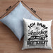 Nachtschicht Kissen mit Füllung 40x40 Geschenk Nachtschichten Ich Darf So Aussehen Geschenkidee (Grau) Blau Trendation