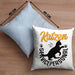 Katzen Geschenk Kissen mit Füllung 40x40 Katzen-Besitzerin Kaffee Katzen Servicepersonal Geschenkidee (Grau) Blau Trendation