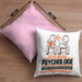 Psychologe Geschenk Kissen mit Füllung 40x40 Ich Bin Psychologe Aber Sag Doch Einfach Superheld Lustige Geschenkdiee für Psychologe (Grau) Rosa Trendation