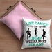 Lustige Line Dance Kissen mit Füllung 40x40 - Tolles Geschenk für Line Dance Enthusiasten (Grau) Rosa Trendation