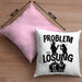 Poker Kissen mit Füllung 40x40 Geschenk für Poker-Spieler Männer Geschenkidee Problem und Lösung Poker Spielen Kartenspielen (Grau) Rosa Trendation