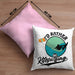 Kitesurfing Kissen mit Füllung 40x40 Geschenk für Kitesurfer Geschenkidee I'd Rather Be Kitesurfing (Grau) Rosa Trendation