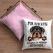 Rottweiler Besitzer Kissen mit Füllung 40x40 Geschenk Lustiger Spruch Geschenkidee Mir Reichts Ich Geh Zu Meinem Rottweiler (Grau) Rosa Trendation