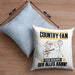 Country-Fan Kissen mit Füllung 40x40 Geschenk für Country-Fan Der Mann Der Alles Kann Geschenkidee zum Geburtstag (Grau) Blau Trendation