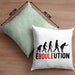 Boule Kissen mit Füllung 40x40 Geschenk Ebouleution Pétanque Boule-Spieler Geschenkidee Spruch (Grau) Grün Trendation