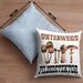 Pilzsammler Geschenk Kissen mit Füllung 40x40 Pilze Sammeln Geschenkidee Pilzsucher Pilzliebhaber Spruch (Grau) Blau Trendation