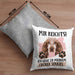 Cocker Spaniel Besitzer Kissen mit Füllung 40x40 Geschenk Lustiger Spruch Geschenkidee Mir Reichts Ich Geh Zu Meinem Cocker Spaniel (Grau) Grau Trendation