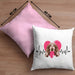 Cocker Spaniel Besitzer Kissen mit Füllung 40x40 Geschenk Lustiger Spruch Geschenkidee Herzschlag Cocker Spaniel (Grau) Rosa Trendation