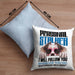 Australian Shepherd Besitzerin Kissen mit Füllung 40x40 Geschenk Lustiger Spruch Geschenkidee Personal Stalker (Grau) Blau Trendation