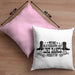 Kissen mit Füllung 40x40 Line Dance Motiv Geschenk für Line Dance Fans Tänzerin Geschenkidee Spruch (Grau) Rosa Trendation