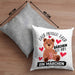 Kuscheln Geschenk Kissen mit Füllung 40x40 Teddy Halb Mensch Halb Bärchen Ich Bin Ein Märchen Geschenkidee (Grau) Grau Trendation