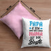 Mama Geschenk Kissen mit Füllung 40x40 Papa Und Ich Sind Uns Einig Mama Ist Die Beste Geschenkidee Muttertagsgeschenk von Sohn Tochter (Grau) Rosa Trendation