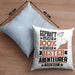 Abenteurer Geschenk Lustiger Spruch für Abenteurer Geschenkidee Bester Abenteurer Der WeltKissen mit Füllung 40x40 (Grau) Blau Trendation