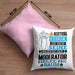 Moderator Geschenk Kissen mit Füllung 40x40 Lustiger Spruch Erheben Sie Sich Der Moderator Betritt den Raum (Grau) Rosa Trendation