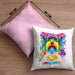 Yorkie Besitzer Farbe Love Kissen mit Füllung 40x40 Geschenk Lustiger Spruch Geschenkidee Yorkie Besitzerin (Grau) Rosa Trendation