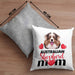Australian Shepherd Besitzer Mom Mama Kissen mit Füllung 40x40 Geschenk Lustiger Spruch Geschenkidee Australian Shepherd Besitzerin (Grau) Grau Trendation