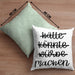Hätte Könnte Würde Machen Kissen mit Füllung 40x40 Motivation Entrepreneur Sprüche Selbstständig (Grau) Grün Trendation