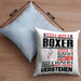 Boxer Geschenk Kaffee-Kissen mit Füllung 40x40 Geschenkidee für Boxer Ich Bin Boxer Ich Kann Es Dir Erklären Jedoch Nicht Für Dich Verstehen Spruch Lustig (Grau) Blau Trendation