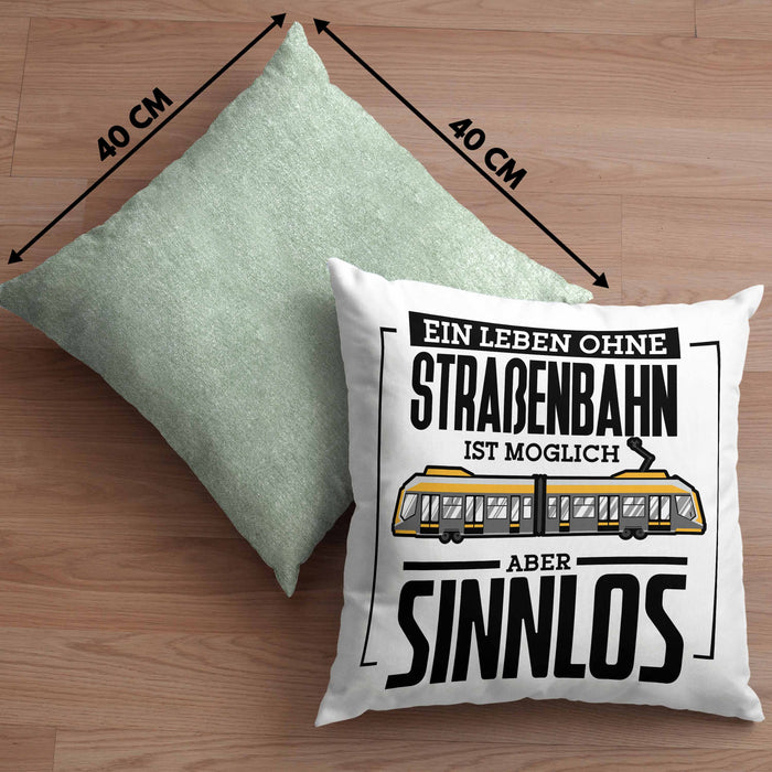 Lustige Kissen mit Füllung 40x40 Geschenk Spruch Lustig Normale Menschen Machen Mir Angst Geschenkidee Geburtstag (Grau) Grün Trendation