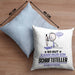 Schriftsteller Geschenk Kissen mit Füllung 40x40 So Gut Kann Nur Ein Schriftsteller Aussehen Geschenkidee (Grau) Blau Trendation