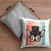Chihuahua Besitzer Kissen mit Füllung 40x40 Geschenk Lustiger Spruch Geschenkidee Retro Vinatge Chihuahua (Grau) Grau Trendation