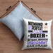 Boxer Geschenk Kissen mit Füllung 40x40 Lustige Geschenkidee für Boxer Geburtstag Niemand Ist Perfekt Aber Als Boxer Ist Man Nah Dran (Grau) Blau Trendation