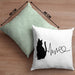 Katze Herzschlag Kissen mit Füllung 40x40 Geschenk für Katzenbesitzerin (Grau) Grün Trendation