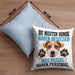 Jack Russell Besitzer Kissen mit Füllung 40x40 Geschenk Lustiger Spruch Geschenkidee Besitzerin Jack Russell Haben Personal (Grau) Blau Trendation