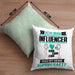 Influencer Kissen mit Füllung 40x40 Geschenk für Influencer Geburtstag Lustiger Spruch Was Ist Deine Superkraft (Grau) Grün Trendation
