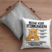 Katze Kissen mit Füllung 40x40 Geschenk Katzenbesitzerin Lustige Sprüche Kaffee Urlaub Müde Meine Vier Kaffeestimungen (Grau) Grau Trendation