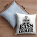 Bassist Kissen mit Füllung 40x40 Geschenk Bass-Spieler Geschenkidee Bass It's Like Guitar But Cooler (Grau) Blau Trendation