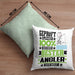 Angler Geschenk Lustiger Spruch für Angler Geschenkidee Bester Angler Der WeltKissen mit Füllung 40x40 (Grau) Grün Trendation