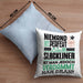 Slackliner Geschenk Kissen mit Füllung 40x40 Lustige Geschenkidee für Slackliner Geburtstag Niemand Ist Perfekt Aber Als Slackliner Ist Man Nah Dran (Grau) Blau Trendation