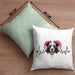 Border Collies Besitzer Kissen mit Füllung 40x40 Geschenk Lustiger Spruch Geschenkidee Herzschlag Border Collies (Grau) Grün Trendation