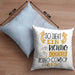 So Sieht Ein Richtig Cooler Rodeo-Cowboy Aus Geschenk Kissen mit Füllung 40x40 Lustiger Spruch Geschenkidee (Grau) Blau Trendation
