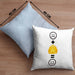 Baustelle Kissen mit Füllung 40x40 Geschenkidee für Bauarbeiter Geburtstag Lustiges Geschenk :( + Sicherheitshelm = :) (Grau) Blau Trendation